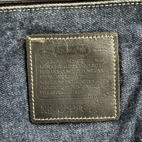 Vintage Coach 8114 USA Crossbody Bag | Hippie Canvas Denim & Leather, Rare - Picture 3 of 6